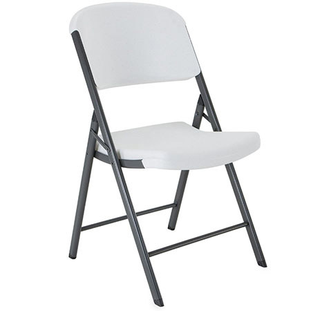 Lifetime Commercial Contoured Folding Chair 4 Pack , Color: White.
