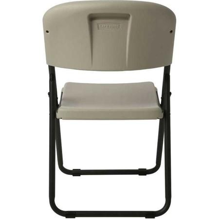 Lifetime Light Loop Leg Contoured Folding Chair, 4-Pack, White Granite