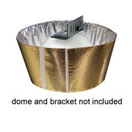 Cloud Dome Foil Light Reflector, Gold and Silver Collar