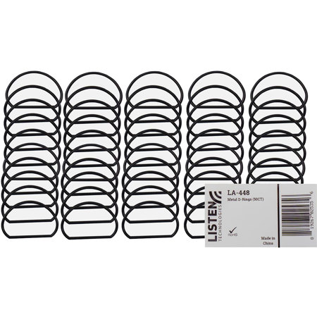 Listen Technologies LA-448 Metal D-Rings, 50-Pack