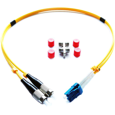 Lynx Technik AG 0.5m(19.68") LC to FC Duplex Fiber Adapter Cable Kit