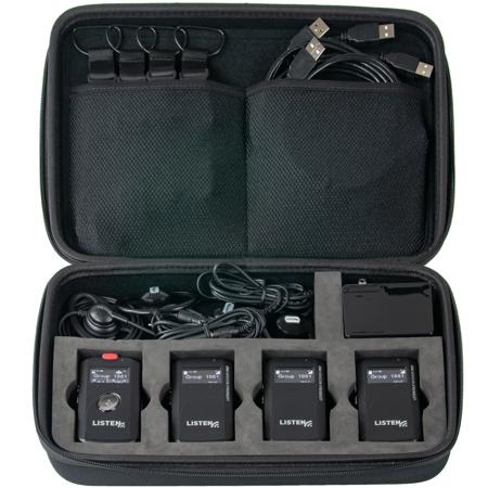 Listen Technologies LKS-5-A1 ListenTALK GO! System, Includes LK-1 Transceiver, 3x LKR-11 Receiver Pro, LA-451 Headset 1
