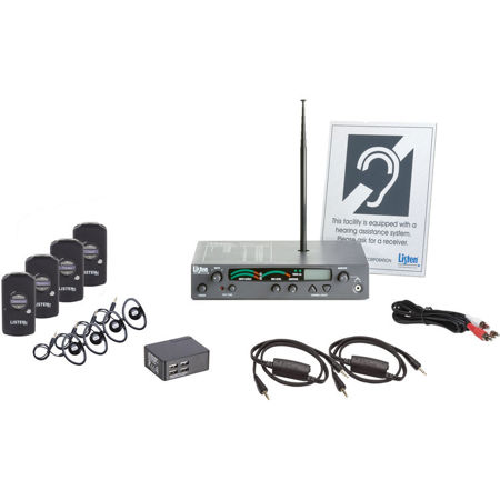 Listen Technologies LS-56-216 Listen iDSP Advanced Level I Stationary RF System, LT-800-216 Transmitter, 4x LR-5200-216 Receiver, 216 MHz