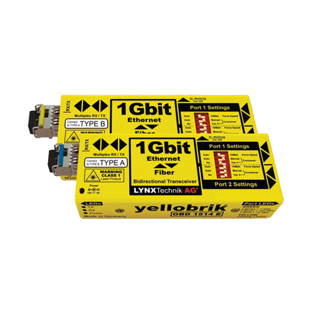 Lynx Tech OBD 1514 E 1Gbit Singlemode to Bi-Directional Fiber Transceiver