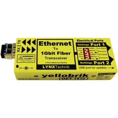 Lynx Technik AG yellobrik OET 1510 Ethernet to Single Mode Fiber Transceiver