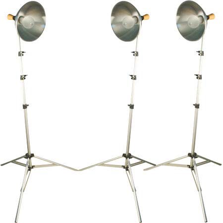 Adorama Adorlite 3-R Photoflood Lighting Kit w/Stands