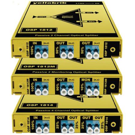 Lynx Technik AG yellobrik OSP 1812 2 Channel Optical Splitter, Single Mode LC