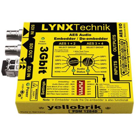 Lynx Technik AG yellobrik PDM 1284 D AES Embedder/De-Embedder, Balanced AES