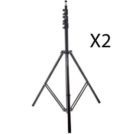 Flashpoint set of 2- Air Cushioned Black Light stands & Carrying case
