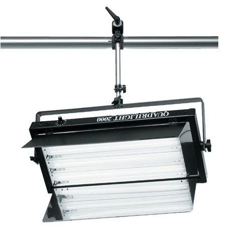 Lupo Quadrilight DMX 4x55W Fluorescent Lamps, TV Version with Luminous Intensity Control by DMX, 0-10V and Manual, Microprocessor, Luminous Numbering Displays, and 5400 deg.K Lamps