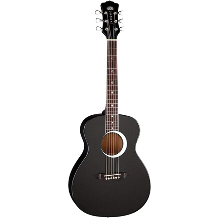 Luna Aurora Borealis 3/4 Size Acoustic Guitar, Rosewood Fretboard, Black Pearl