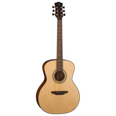 Luna Art Recorder All Solid Wood Acoustic Guitar 21 Frets C Neck Rosewood Fretboard Satin Natural
