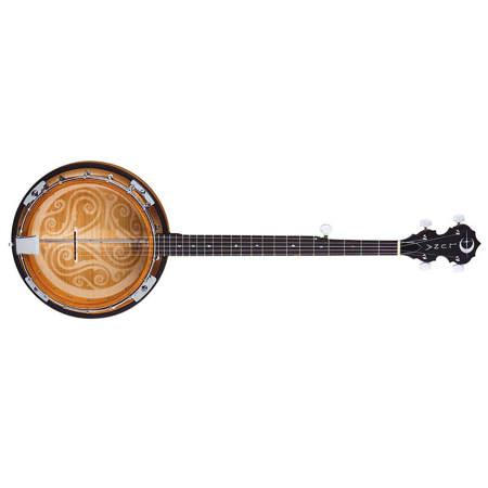 Luna 5 String Celtic Bluegrass Acoustic Banjitar, Tobacco Burst