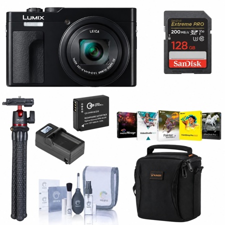 Panasonic LUMIX ZS99 Compact Point and Shoot Digital Camera Accessory Bundle Black