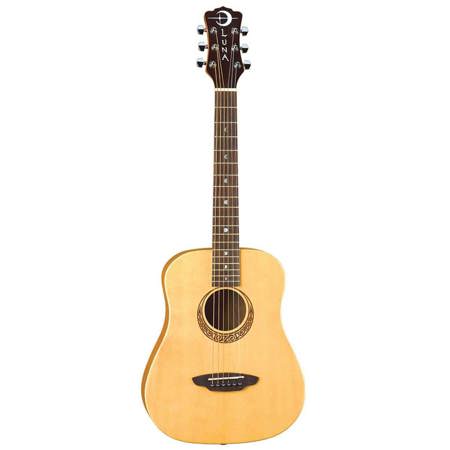 Luna Safari Muse Travel Spruce Acoustic Guitar with Gigbag, Satin Natural