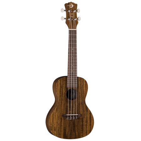 Luna Uke Flamed Acacia Concert Ukulele with Gigbag, 20 Frets, Satin Natural
