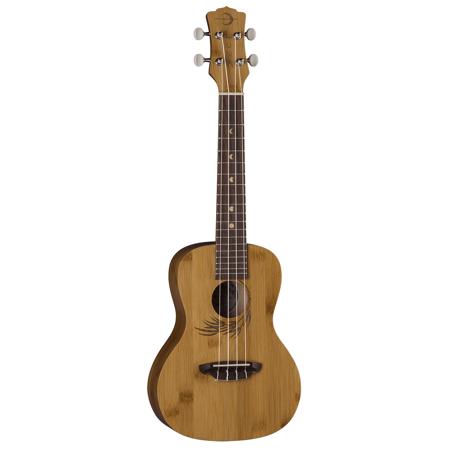 Luna Uke Bamboo Concert Ukulele with Gigbag, 19 Frets, 'C' Shape Neck, Walnut Fretboard, Satin Natural