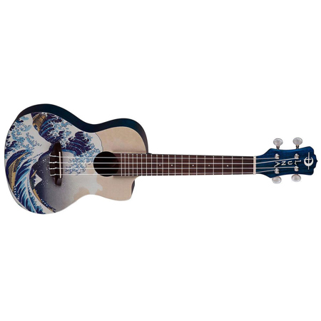 Luna Uke Great Wave Concert Acoustic Ukulele with Gig Bag
