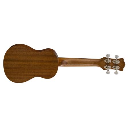 Luna Uke Honu Tribal Turtle Soprano Acoustic Ukulele with Gig Bag