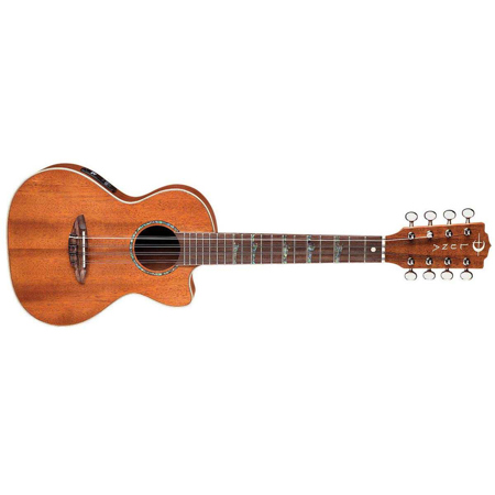 Luna Uke High Tide Tenor 8 String Acoustic Electric Ukulele with