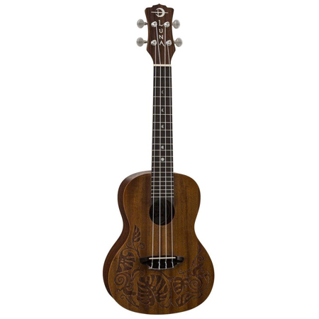 Luna Uke Lizard Concert Mahogany Acoustic Ukulele, 20 Frets, C Shape Neck, Rosewood Fretboard, Satin Natural