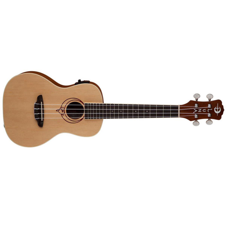 Luna Uke Heartsong Spruce Semi Acoustic Ukulele, Pre Amplifier & USB Output