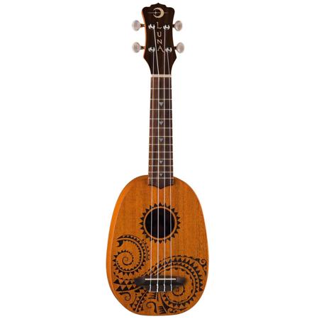 Luna Uke Tattoo Concert Mahogany Acoustic Ukulele with Gig Bag UKE TATTOO