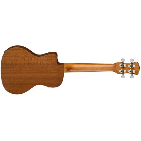 Luna Uke Tribal Concert CAW Mah Semi Acoustic Ukulele with Preamplifier
