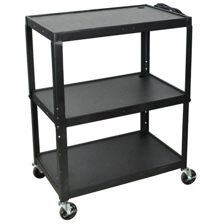 Luxor AVJ42XL Adjustable Height Extra Large Steel A/V Cart