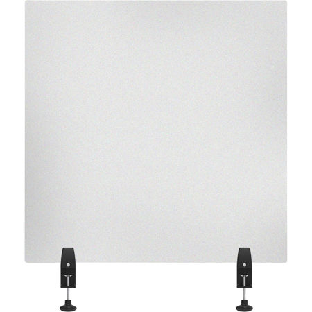Luxor RECLAIM 30x30" Acrylic Clamp-On Sneeze Guard Desk Divider, Frosted
