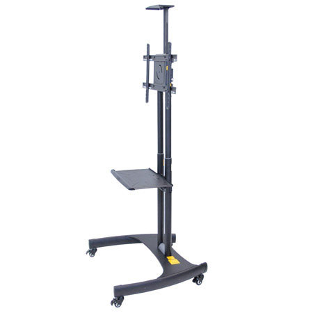 Luxor FP2750 Adjustable Height LCD/LED TV Stand with Shelf and Camera Mount