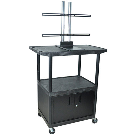 Luxor LE48CWTUD 48"H Plasma Table with Universal Mount & Cabinet