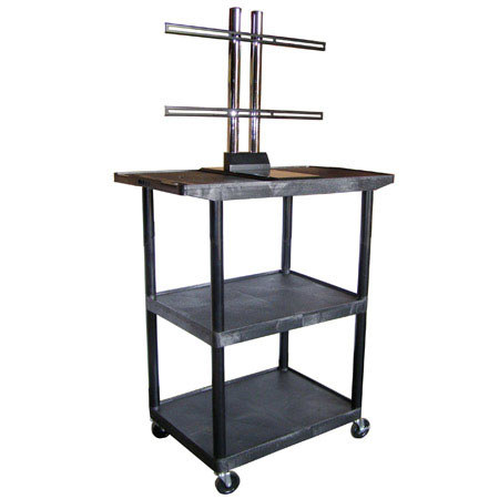 Luxor LE48WTUD 3-Shelf Flat Panel Display Cart