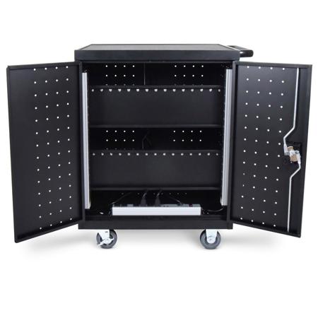 Luxor 32-Slot Tablet/Chromebook Charging Cart with Timer
