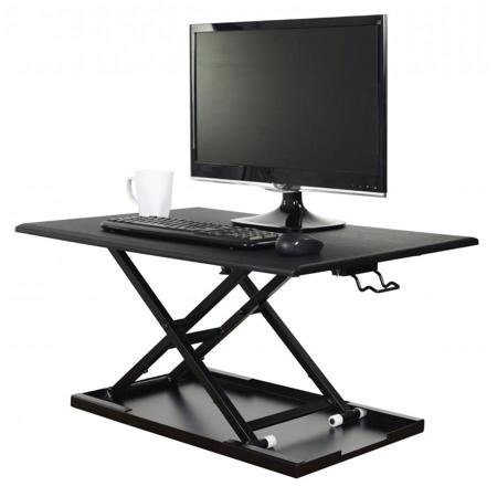 Luxor 32" Pneumatic Standing Desk Converter, Black