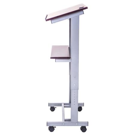 Luxor Rolling Adjustable Height Lectern Podium, 23x16"