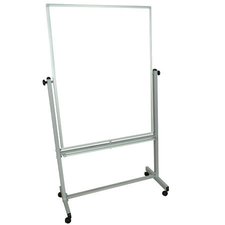 Luxor MB3648WW 36x48" Double Sided Magnetic White Board, White/White
