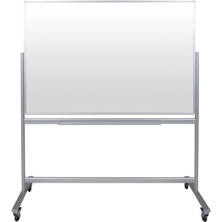 Luxor 60x40" Mobile Double-Sided Magnetic Glass Marker Board