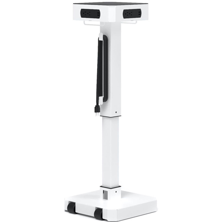 Luxor LuxPower Height Adjustable Mobile AC and USB-C Charging Tower, White