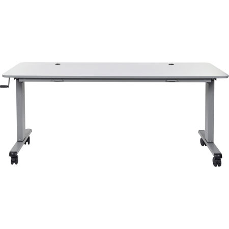 Luxor 72" Adjustable Flip-Top Training Table with Crank Handle