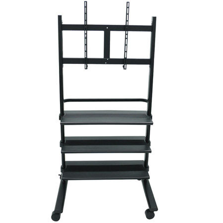Luxor WFP100 H Wilson LCD TV Stand with Shelves for 32-60" Displays, Black