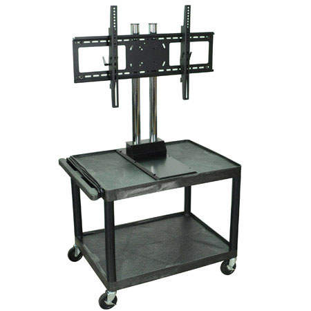 Luxor WPTV28E H. Wilson Mobile Cart with WFST Universal LCD TV Mount & Shelf