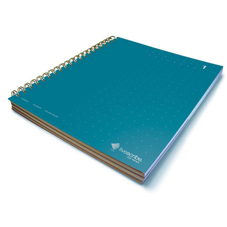 Livescribe Three Subject Notebook, Number 1, Dark Blue
