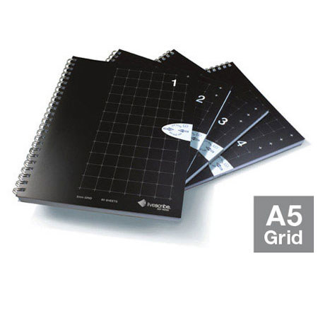 Livescribe A5 Single Subject Grid Notebook, 4 Pack