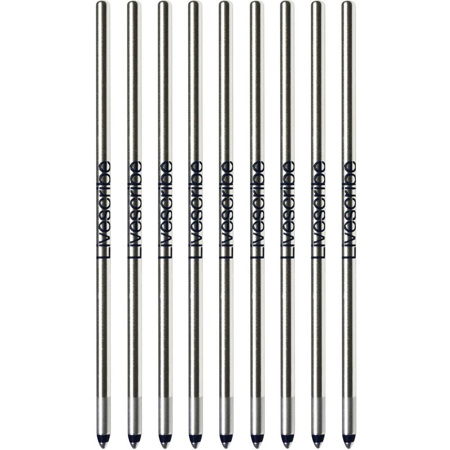 Livescribe 3 Ink Cartridge Medium Point Refills 8-Pack - Black