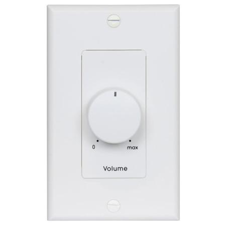 Lowell Manufacturing 10015LVC 100W 1.5dB 70V/25V Mono Attenuator with Decorator Style 1-Gang Wall Plate, White