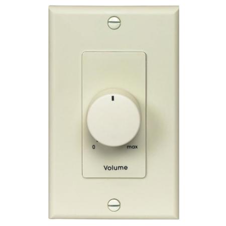 Lowell Manufacturing 100LVC 100W 3dB 70V/25V Mono Attenuator with Decorator Style 1-Gang Wall Plate, Almond