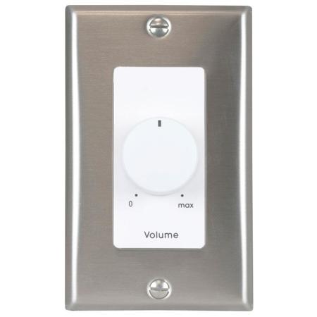 Lowell Manufacturing 100LVC 100W 3dB Attenuator,Decorator 1-Gang,Stainless/White