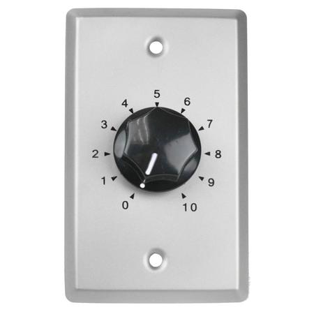 Lowell Manufacturing 10LVC 10W 3dB Attenuator, Standard 1-Gang, Stainless Steel