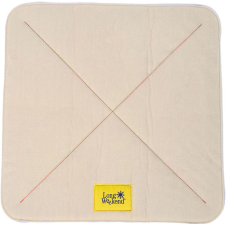 The Long Weekend Padded Camera Wrap, Creme-Multi 16x16"